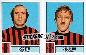 Sticker Lodetti / Del Neri - Calciatori 1975-1976 n. 424 - Panini