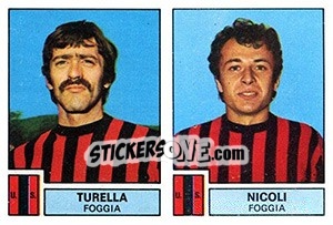 Sticker Turella / Nicoli - Calciatori 1975-1976 - Panini