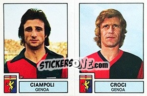 Sticker Ciampoli / Croci - Calciatori 1975-1976 - Panini