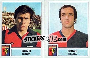 Sticker Conti / Bonci - Calciatori 1975-1976 - Panini