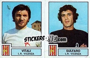 Sticker Vitali / Sulfaro - Calciatori 1975-1976 - Panini