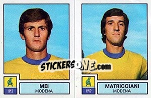 Cromo Mei / Matricciani - Calciatori 1975-1976 - Panini