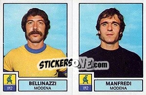 Sticker Bellinazzi / Manfredi - Calciatori 1975-1976 n. 458 - Panini
