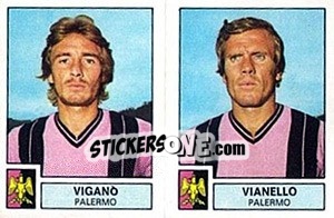 Cromo Vigano / Vianello - Calciatori 1975-1976 - Panini