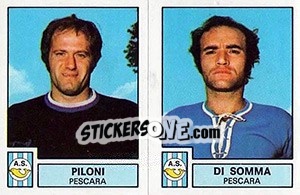 Sticker Piloni / Di Somma - Calciatori 1975-1976 n. 493 - Panini
