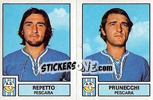Cromo Repetto / Prunecchi - Calciatori 1975-1976 - Panini