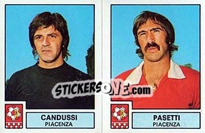 Sticker Candussi / Pasetti - Calciatori 1975-1976 - Panini
