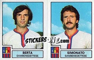 Sticker Massimo / Maurizio - Calciatori 1975-1976 n. 526 - Panini
