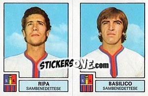 Sticker Ripa / Basilico - Calciatori 1975-1976 n. 527 - Panini