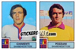 Sticker Chimenti / Flavio Pozzani - Calciatori 1975-1976 n. 528 - Panini