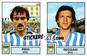 Sticker Prini / Reggiani - Calciatori 1975-1976 - Panini