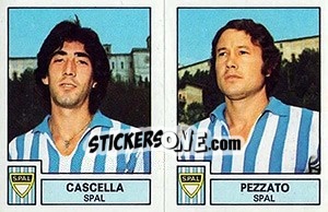 Sticker Cascella / Pezzato - Calciatori 1975-1976 n. 543 - Panini