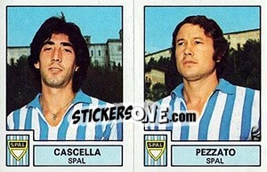 Sticker Cascella / Pezzato - Calciatori 1975-1976 - Panini