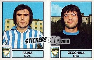 Cromo Paina / Zecchina - Calciatori 1975-1976 - Panini