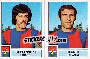 Figurina Giovannone / Biondi - Calciatori 1975-1976 - Panini