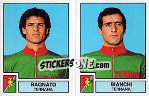 Sticker Bagnato / Bianchi - Calciatori 1975-1976 n. 568 - Panini