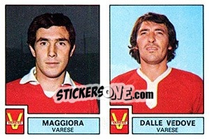 Figurina Maggiora / Dalle Vedove - Calciatori 1975-1976 - Panini