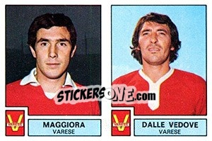 Sticker Maggiora / Dalle Vedove - Calciatori 1975-1976 n. 574 - Panini