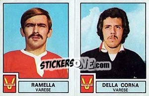 Sticker Ramella / Della Corni - Calciatori 1975-1976 - Panini