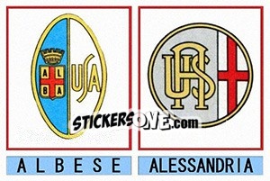 Sticker Albesi / Alessandria - Calciatori 1975-1976 - Panini