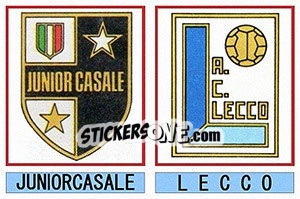 Sticker Juniorcasale / Lecco - Calciatori 1975-1976 - Panini