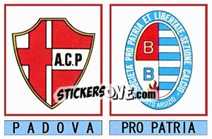 Sticker Padova / Pro Patria - Calciatori 1975-1976 n. 590 - Panini