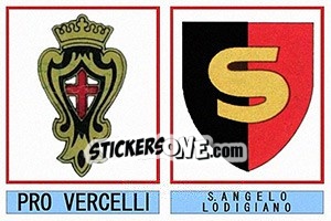 Sticker Pro Vercelli / Angelo Lodigiano - Calciatori 1975-1976 n. 591 - Panini