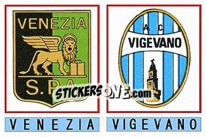 Sticker Venezia / Vigevano - Calciatori 1975-1976 n. 594 - Panini