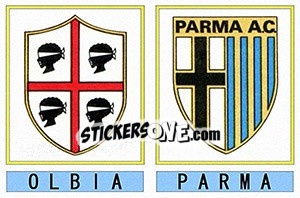 Sticker Olbia / Parma - Calciatori 1975-1976 n. 600 - Panini