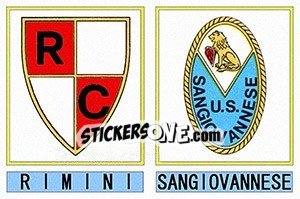 Sticker Rimini / Sangiovanesse - Calciatori 1975-1976 n. 603 - Panini