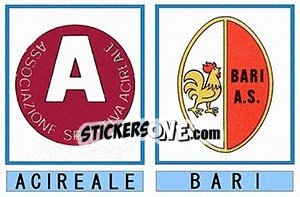 Sticker Acireale / Bari - Calciatori 1975-1976 n. 605 - Panini