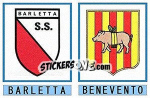Sticker Barletta / Benevento - Calciatori 1975-1976 - Panini
