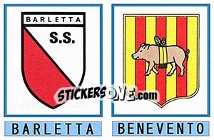 Sticker Barletta / Benevento - Calciatori 1975-1976 n. 606 - Panini
