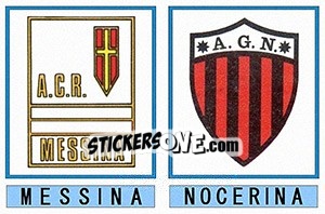 Sticker Messina / Nocerina - Calciatori 1975-1976 - Panini