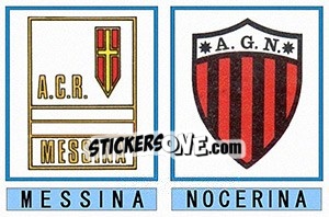 Sticker Messina / Nocerina - Calciatori 1975-1976 n. 610 - Panini