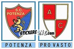 Sticker Potenza / Pro Vasto - Calciatori 1975-1976 n. 611 - Panini
