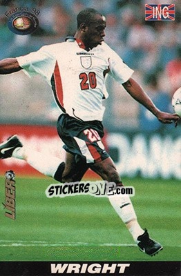 Sticker Ian Wright - Los Super Cards del Mundial Francia 1998 n. 6 - LIBERO VM
