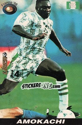 Sticker Daniel Amokachi - Los Super Cards del Mundial Francia 1998 - LIBERO VM
