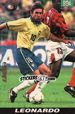Cromo Leonardo - Los Super Cards del Mundial Francia 1998 - LIBERO VM
