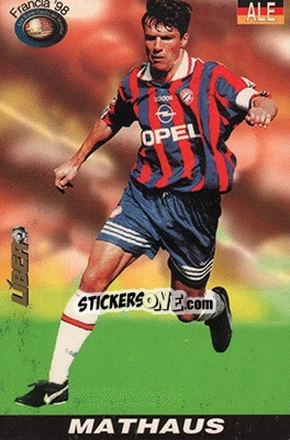 Sticker Lothar Matthaus - Los Super Cards del Mundial Francia 1998 n. 22 - LIBERO VM
