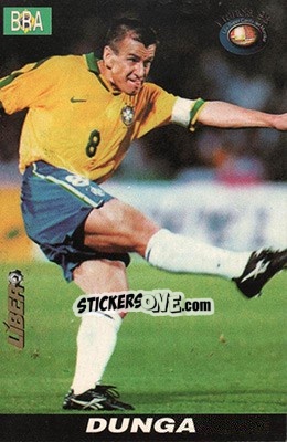 Sticker Dunga - Los Super Cards del Mundial Francia 1998 - LIBERO VM
