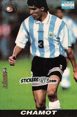 Sticker Jose Chamot - Los Super Cards del Mundial Francia 1998 - LIBERO VM
