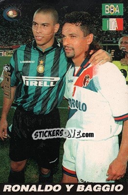 Sticker Ronaldo / Roberto Baggio - Los Super Cards del Mundial Francia 1998 n. 37 - LIBERO VM
