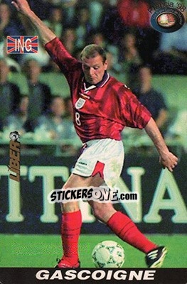 Sticker Paul Gascoigne - Los Super Cards del Mundial Francia 1998 - LIBERO VM
