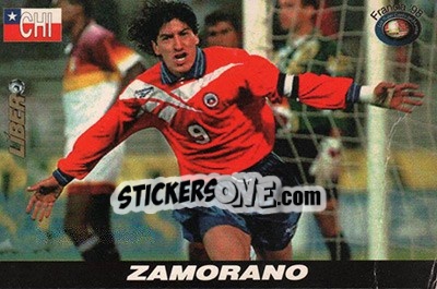 Cromo Ivan Zamorano - Los Super Cards del Mundial Francia 1998 - LIBERO VM
