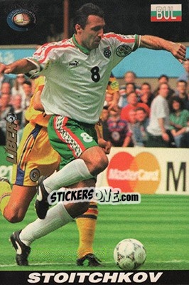 Sticker Hristo Stoichkov - Los Super Cards del Mundial Francia 1998 n. 64 - LIBERO VM
