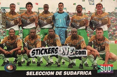 Sticker South Africa - Los Super Cards del Mundial Francia 1998 - LIBERO VM
