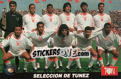 Figurina Tunisia - Los Super Cards del Mundial Francia 1998 - LIBERO VM
