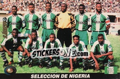 Figurina Nigeria - Los Super Cards del Mundial Francia 1998 - LIBERO VM

