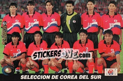 Sticker South Korea - Los Super Cards del Mundial Francia 1998 - LIBERO VM
